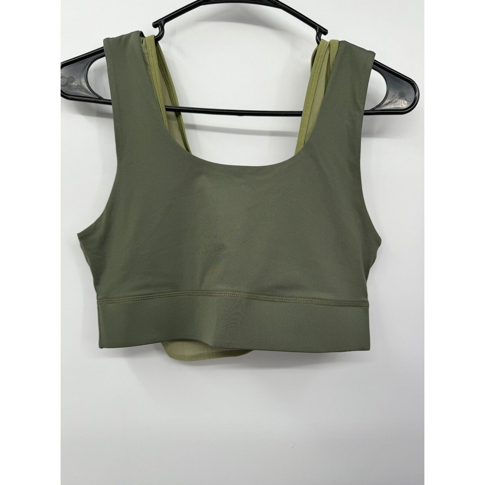 Women's Fabletics Double Layer Bra, Size M,‎ Color Hazel/Safari